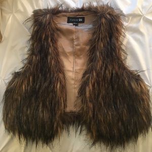 Faux fur vest